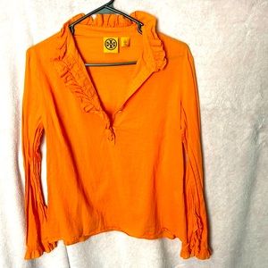 Used great condition, long sleeves, orange color,